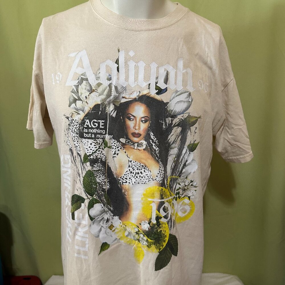 Aaliyah The Thing I Like 1996 Men's Brown Shirt Large